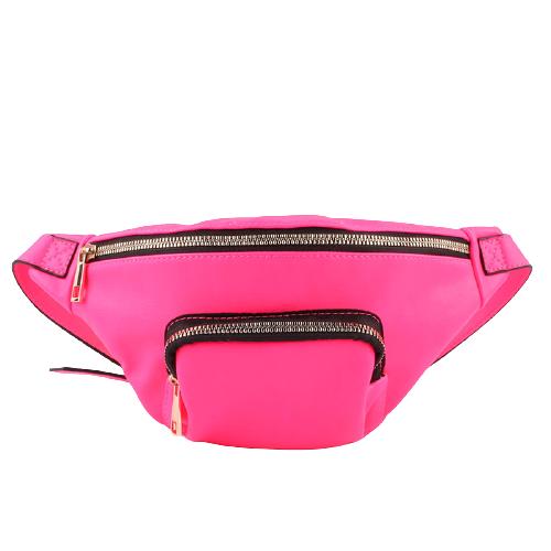 Fluorescent Waist Bag With 2 Zipper Pockets (1)
