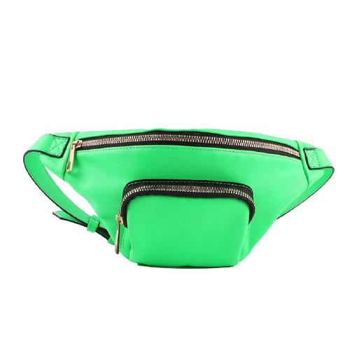 Fluorescent Waist Bag With 2 Zipper Pockets (4)