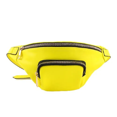 Fluorescent Waist Bag With 2 Zipper Pockets (5)