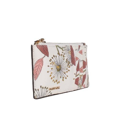 Flower Printing Coin Purse With Metal Zipper & Card Holders (2)