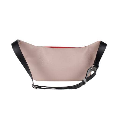 Multi Color Splicing Pu Waist Bag With 1 Zipper Pocket And A Decoration Of Round Blind Embossed Logo In Front Panel (5)