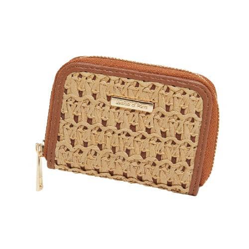 Solid Color Pp Knitting Coin Purse With French Binding & Metal Plate (1)