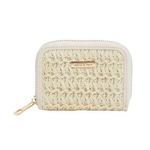 Solid Color Pp Knitting Coin Purse With French Binding & Metal Plate (2)