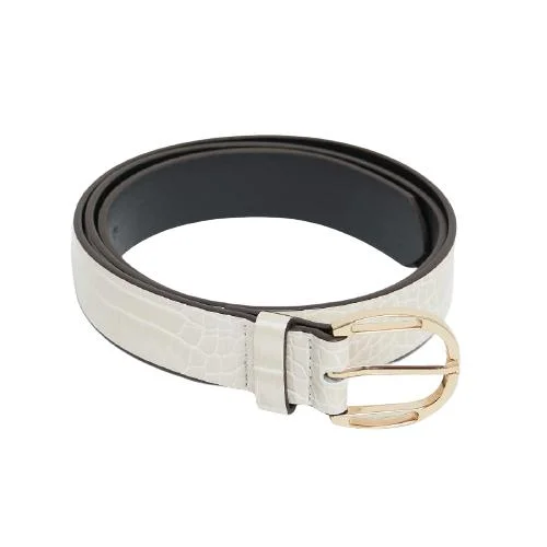 Solid Color Crocodile Belt With Metal Pin Buckle (2)