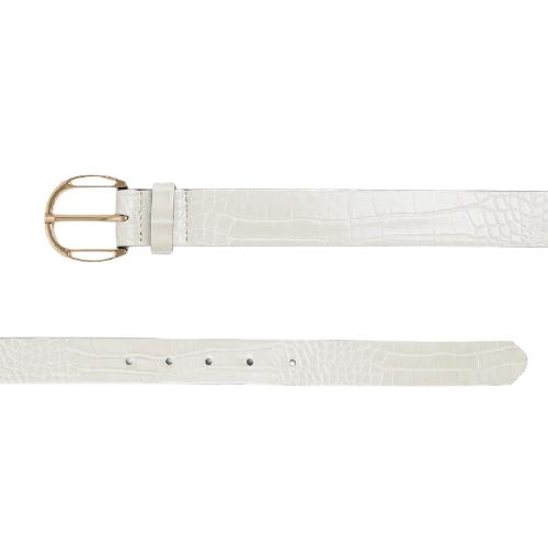 Solid Color Crocodile Belt With Metal Pin Buckle (6)