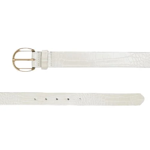 Solid Color Crocodile Belt With Metal Pin Buckle (6)