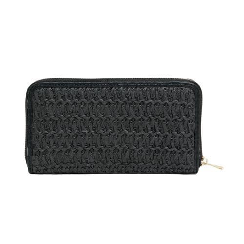 Solid Color Knitting Fabric Wallet With French Binding (5)