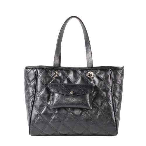 Black Diamond Quilted Big Tote With Mini Bag & 2 Handles (1)