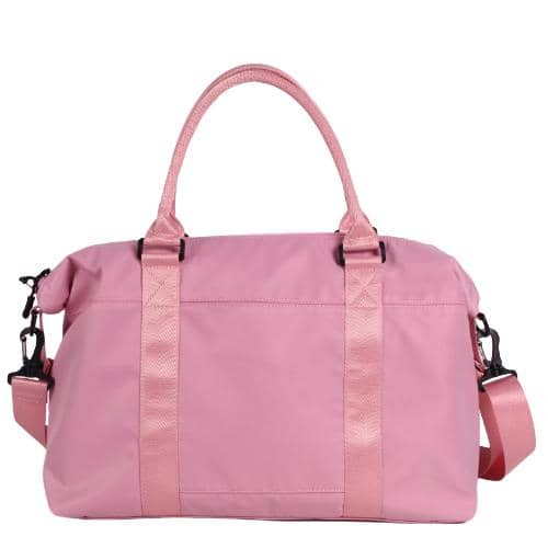 Navy Stripe Canvas Travel Duffel Bag With 2 Webbing Handles(3)