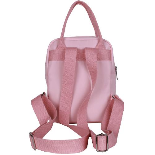 Pink Nylon Smile Catface Printing Children Backpack Kid Backpack, With Front Pocket & 2 Cotton Webbing Straps (3)