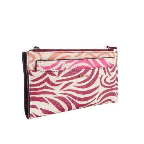 Pink Zebra Pattern Pu Coin Purse With Zipper And Card Holders (2)