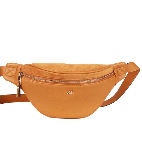 Yellow Grain Pu Fanny Pack Waist Bag With Metal Zipper Pocket & Pu Strip Puller (1)