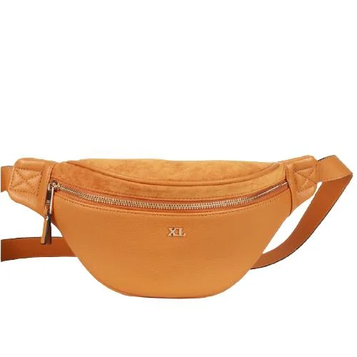 Yellow Grain Pu Fanny Pack Waist Bag With Metal Zipper Pocket & Pu Strip Puller (1)